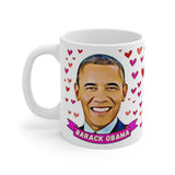 Barack Obama Cute Gift Mug. Stunning Oil Painting Design. Great Fan Present! Handmade in USA