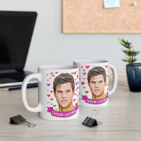 Taylor Lautner Cute Gift Mug. Stunning Oil Painting Design. Great Fan Present! Handmade Locally