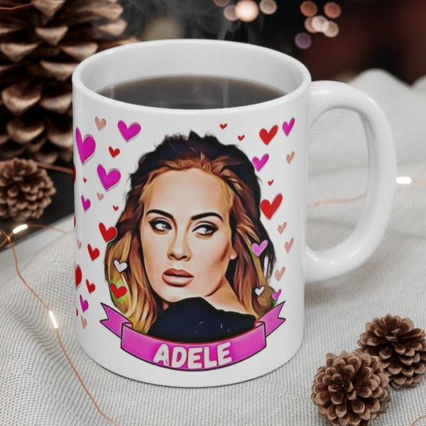 Adele Cute Gift Mug. Stunning Oil Painting Design. Great Fan Present! Handmade