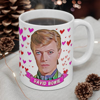 David Bowie Cute Gift Mug. Stunning Oil Painting Design. Great Fan Present! Handmade Locally