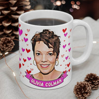 Olivia Colman Cute Gift Mug. Stunning Oil Painting Design. Great Fan Present! Handmade Locally