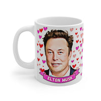 Elton Musk Cute Gift Mug. Stunning Oil Painting Design. Great Fan Present! Handmade Locally