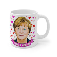 Angela Merkel Cute Gift Mug. Stunning Oil Painting Design. Great Fan Present! Handmade Locally