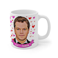 Matt Damon Cute Gift Mug. Stunning Oil Painting Design. Great Fan Present! Handmade Locally