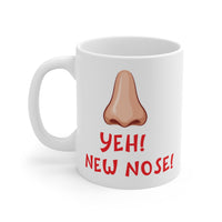 Yeh! New Nose! - Funny Gift Mug, Cosmetic Surgery Nose Job Present. Handmade in England