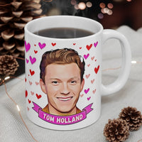 Tom Holland Cute Gift Mug. Stunning Oil Painting Design. Great Fan Present! Handmade in England.