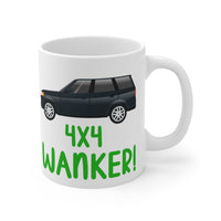 4X4 Wanker! Gift Mug - Funny & Rude Present For Car Off Road SUV Driver.Handmade in England