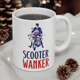 Scooter Wanker Funny & Cheeky Gift Mug. MOD Scooter Owners Present. Handmade in England