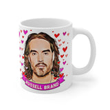 Russell Brand Cute Gift Mug. Stunning Oil Painting Design. Great Fan Present! Handmade Locally