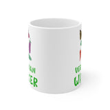 Vegetarian Wanker Gift Mug - Funny & Rude Humour Present For Vegetarians. Handmade in England