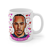 Lewis Hamilton Cute Gift Mug. Stunning Oil Painting Design. Great Fan Present! Handmade Locally