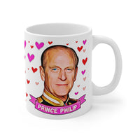 Prince Philip Commemorative Fan Mug. Royal Family Present. Handmade in England