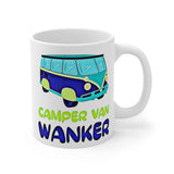 Camper Van Wanker Gift Mug - Funny & Rude Humour, Holiday, Staycation Present. Handmade in England