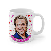 Brad Pitt Cute Mug. Great Present For Fans! Handmade in England