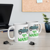 4X4 Wanker! Gift Mug - Funny & Rude Present For Car Off Road SUV Driver. Handmade in England