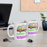 Camper Van Wanker Gift Mug - Funny & Rude Humour, Holiday, Staycation Present. Handmade in England