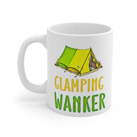 GLAMPING WANKER -  Funny Cheeky Cute Camping Staycation Holiday Gift Mug! Handmade in England