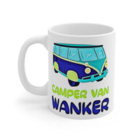 Camper Van Wanker Gift Mug - Funny & Rude Humour, Holiday, Staycation Present. Handmade in England