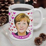 Angela Merkel Cute Gift Mug. Stunning Oil Painting Design. Great Fan Present! Handmade Locally