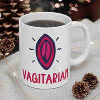 Vagitarian Mug - Funny & Rude LBGT Gift Mug Lesbian Present Girlfriend Gay Presents Hilarious Anniversary Valentine's Birthday