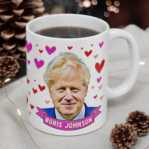 Prime Minister Boris Johnson Appreciation Society Gift Fan Mug. Conservative Party Present.  Handmade in England