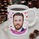 Chris Evans Fan Mug. Stunning Oil Painting Design. Great Present For Fans! Handmade in England