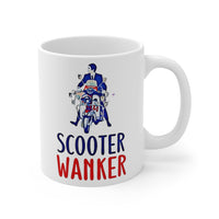 Scooter Wanker Funny & Cheeky Gift Mug. MOD Scooter Owners Present. Handmade in England