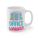 Cute, "Office Wanker" Cheeky Gift Mug! UK Designed & Handmade. Handmade in England