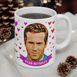 Ryan Reynolds Cute Mug. Great Present For Fans! Handmade in England