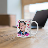 Labour Leader Keir Starmer Appreciation Society Gift Fan Mug. Labour Party Present. Handmade in England