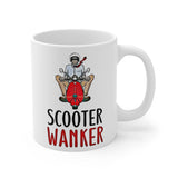 Scooter Wanker Funny & Cheeky Gift Mug. MOD Scooter Owners Present. Handmade in England