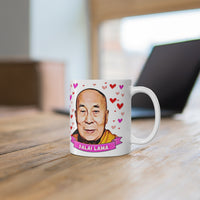 Dalai Lama Cute Gift Mug. Stunning Oil Painting Design. Great Fan Present! Handmade Locally