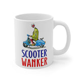 Scooter Wanker Funny & Cheeky Gift Mug. MOD Scooter Owners Present. Handmade in England