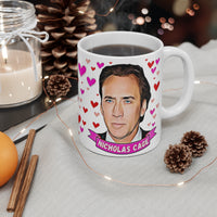 Copy of Nicholas Cage Cute Gift Mug. Stunning Oil Painting Design. Great Fan Present! Handmade