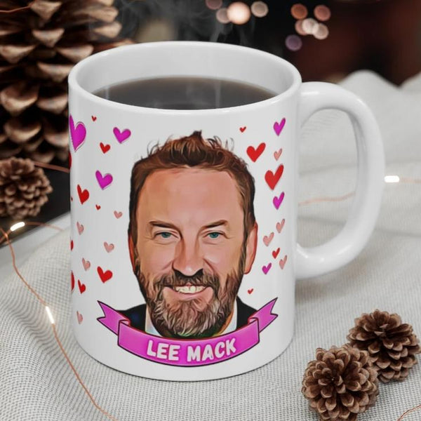 Lee Mack Cute Mug. Stunning Oil Painting Design. Great Fan Present! Handmade in England