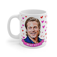 Brad Pitt Cute Mug. Great Present For Fans! Handmade in England