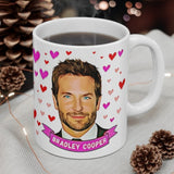 Bradley Cooper Cute Gift Mug. Stunning Oil Painting Design. Great Fan Present! Handmade in England.