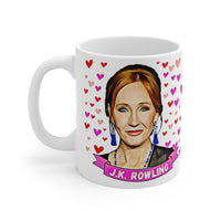 J.K. Rowling Cute Gift Mug. Stunning Oil Painting Design. Great Fan Present! Handmade Locally!