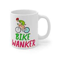 Cute, "Bike Wanker" Cheeky Gift Mug! For the man who loves his bike! Handmade in England