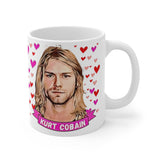 Kurt Cobain Cute Gift Mug. Stunning Oil Painting Design. Great Fan Present! Handmade Locally