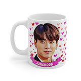 Jungkook Cute Gift Mug. Stunning Oil Painting Design. Great Fan Present! Handmade Locally