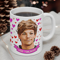 Louis Tomlinson Cute Gift Mug. Stunning Oil Painting Design. Great Fan Present! Handmade