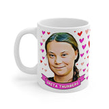 Greta Thunberg Cute Gift Mug. Beautiful Oil Painting Design. Great Fan Present!