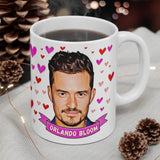 Orlando Bloom Cute Gift Mug. Stunning Oil Painting Design. Great Fan Present! Handmade in England.