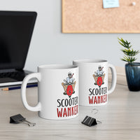 Scooter Wanker Funny & Cheeky Gift Mug. MOD Scooter Owners Present. Handmade in England