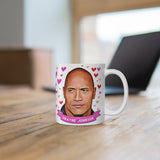 Dwayne Johnson Cute Gift Mug. Stunning Oil Painting Design. Great Fan Present! Handmade in USA