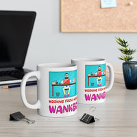 Cute, "Working From Home Wanker" Cheeky Gift Mug. For men who WFH! Handmade in England