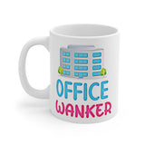 Cute, "Office Wanker" Cheeky Gift Mug! UK Designed & Handmade. Handmade in England