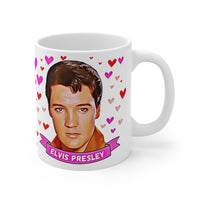 Elvis Presley Cute Gift Mug. Stunning Oil Painting Design. Great Fan Present! Handmade in England.