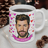 John Krasinski Cute Gift Mug. Stunning Oil Painting Design. Great Fan Present! Handmade Locally